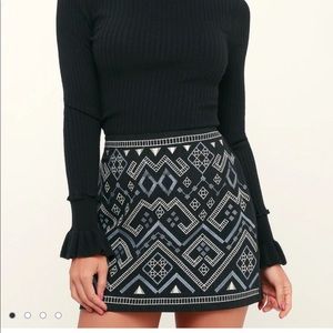 Embroidered Mini Skirt